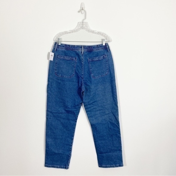 Gap NWT Mens Medium Pull on Jeans Washwell Wash Dad‎ Jeans Elastic Waist - Picture 5 of 12